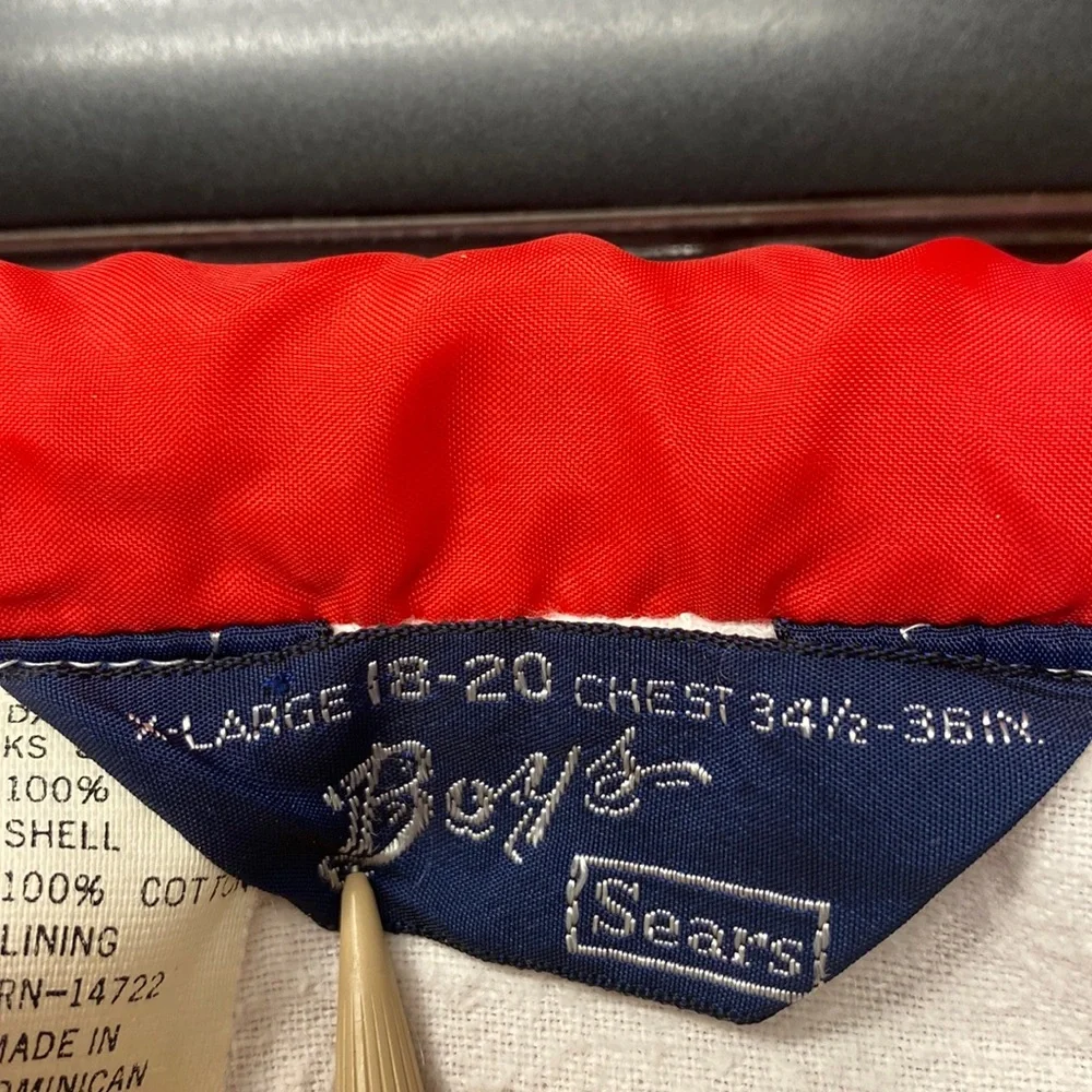 Vintage Sears boys windbreaker jacket size XL